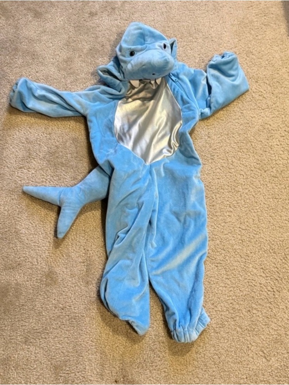 Target Light Blue Shark Hooded Costume with Silver Belly